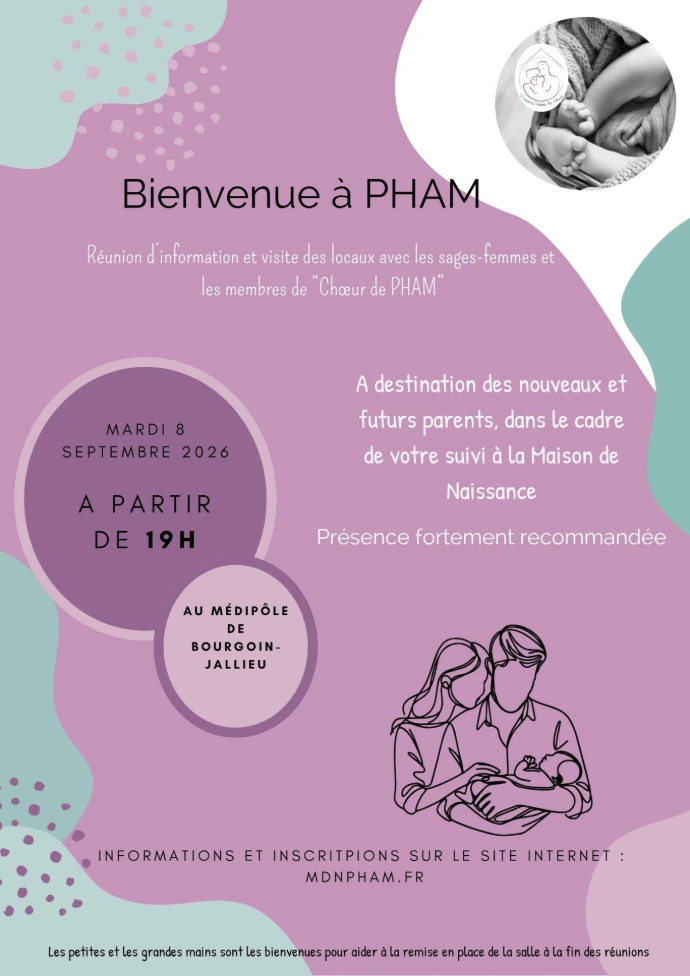 affiche de présentation de la soirée d'accueil des nouveaux couples
