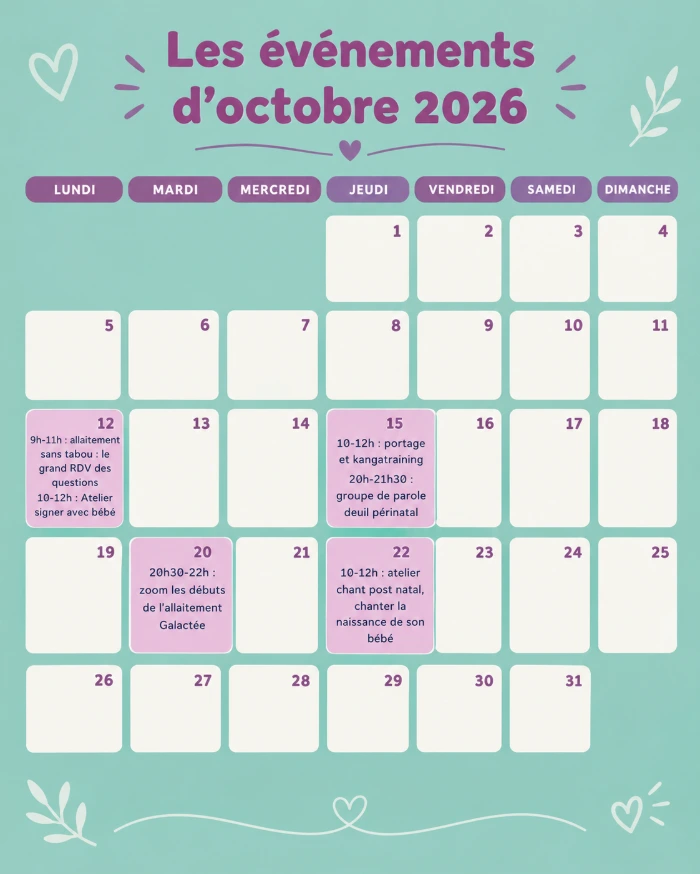 agenda ateliers octobre 2026